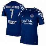 Günstige Fußballtrikots Paris Saint-Germain Kvaratskhelia 7 Fourth trikot 2024-25 Kurzarm